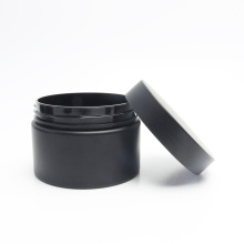 Round Empty 120ml 4oz frosted black Plastic cosmetic cream Jar plastic-27AN